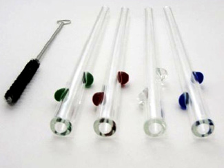Reusable Glass Drinking Straws are made from strongest glass possible ($24)
